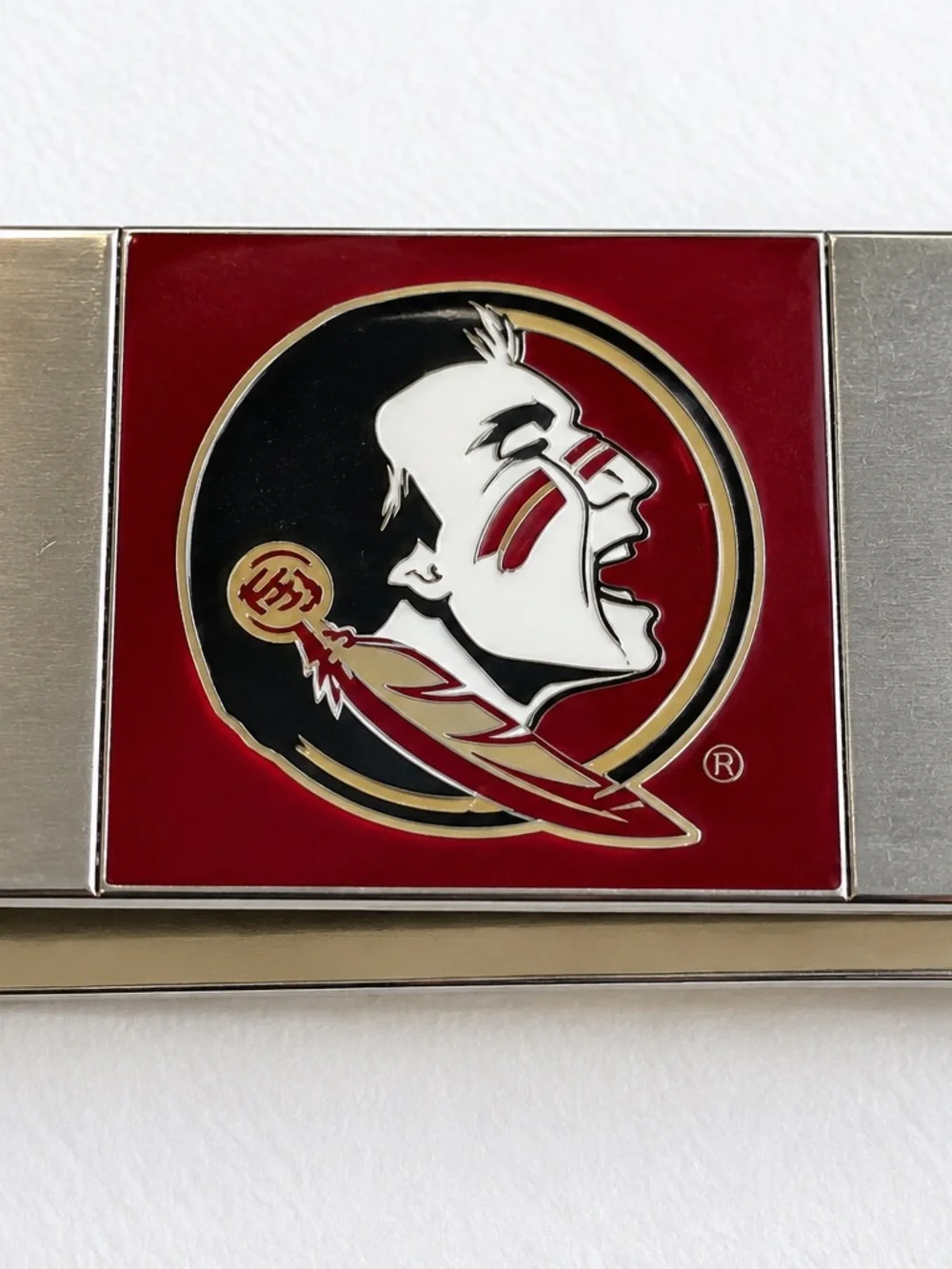 Vintage Florida State Seminoles Metal Money Clip FSU Logo NOS